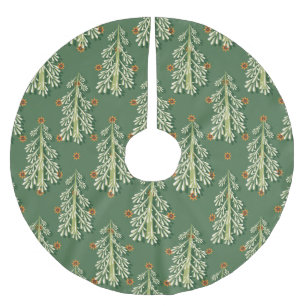 Weihnachtsbäume Illustration Muster Polyester Weihnachtsbaumdecke