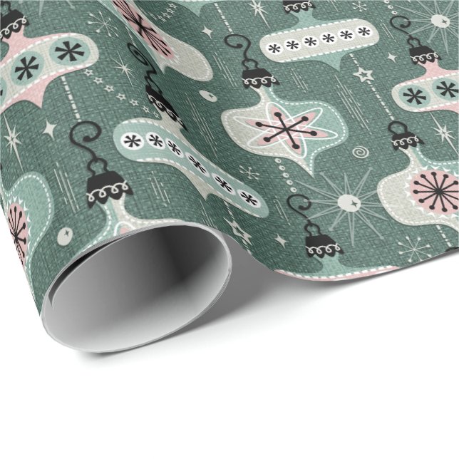 Weihnachtsbäume im Atomzeitalter ©studioxtin Geschenkpapier (Rolleneckpunkt)