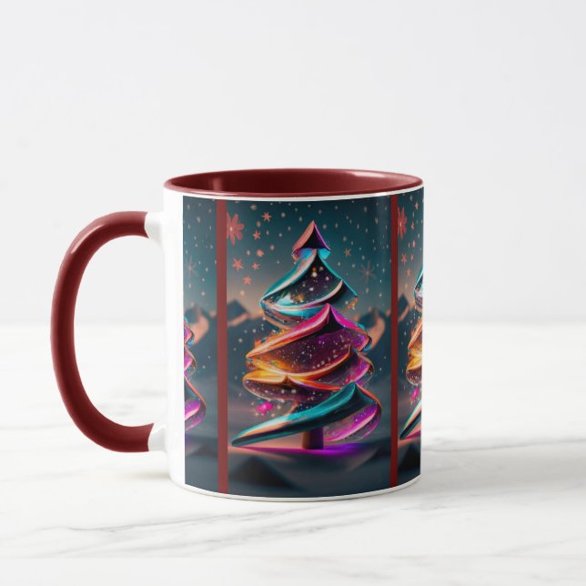 Weihnachtsbäume im Schnee Tasse (Links)