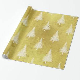 Weihnachtsbäume Imitat Goldene Frische Pasta mach Geschenkpapier