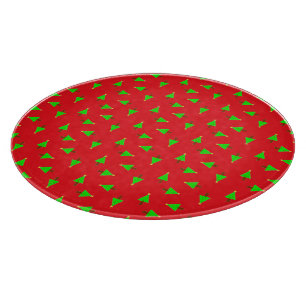Weihnachtsbäume in Rot Schneidebrett