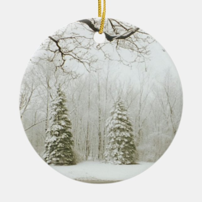Weihnachtsbäume Keramikornament (Vorne)