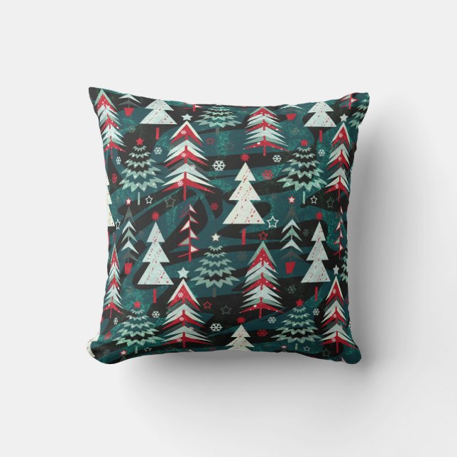 Weihnachtsbäume. Kissen (Vorderseite)