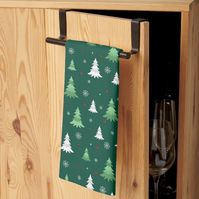 Weihnachtsbäume Küchentücher (Drittel gefaltet)