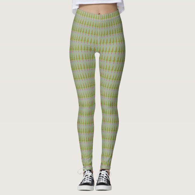 Weihnachtsbäume Leggings (Vorderseite)