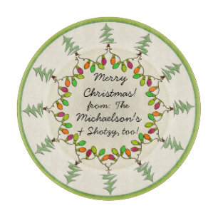 Weihnachtsbäume & Lichter Charcuterie Board Schneidebrett