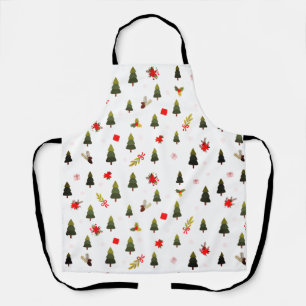 Weihnachtsbäume, Mistletoe & Geschenke Schürze