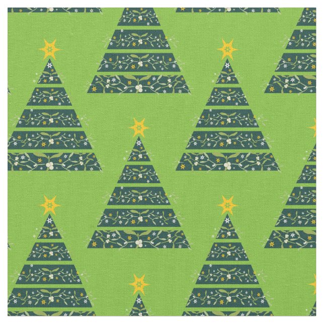 Weihnachtsbäume mistletoe grüne Gewebe Stoff (Nahaufnahme)