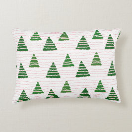 Weihnachtsbäume mit Perlenmuster Dekokissen