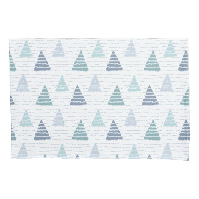 Weihnachtsbäume mit Perlenmuster Kissenbezug (Vorderseite-Links)