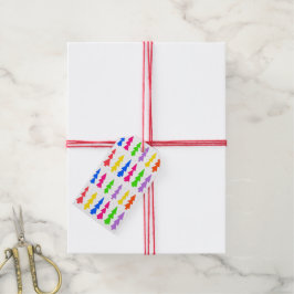 Weihnachtsbäume Mitte des Jahrhunderts mehrfarbig Geschenkanhänger