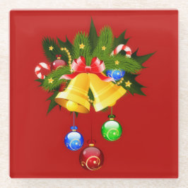 Weihnachtsbäume Moderner Roter Untersetzer