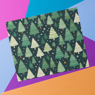 Weihnachtsbäume Modernes magisches Geschenk Geschenkpapier