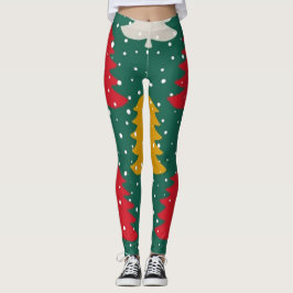 Weihnachtsbäume Nahtlose Muster Leggings