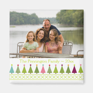 Weihnachtsbäume personalisierter Foto-Magnet Magnet