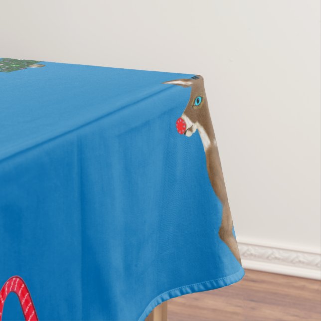 Weihnachtsbäume Rentierfass-Kanes Tischdecke (Beispiel)