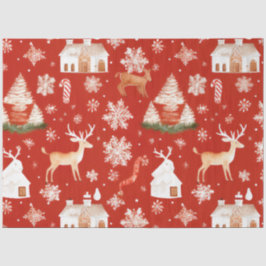 Weihnachtsbäume Rentierschneeflocken Weihnachten Seidenpapier