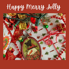 Weihnachtsbäume Rot und Grün auf Weiß Geschenkpapier