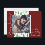 Weihnachtsbäume Save the Date Postkarte<br><div class="desc">Fun Aquarell Weihnachtsdesign. Alle Texte sind individuell einstellbar und lassen sich für Ihr eigenes Party leicht ändern. Save the Date Weihnachts Hochzeitsankündigung Postkarten.</div>
