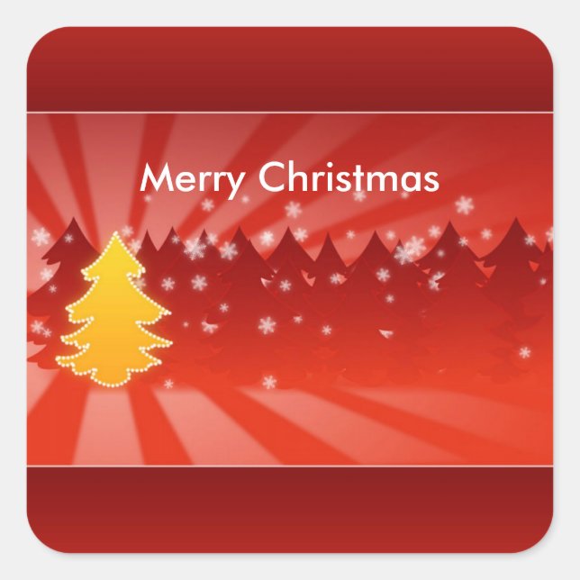 Weihnachtsbäume Schatten der Roten Sticker (Vorderseite)