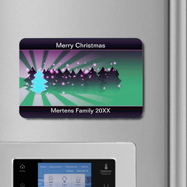 Weihnachtsbäume Schattierungen von grünen Feiertag Magnet (Christmas Trees Shades of Green Holiday Flexible Magnet)