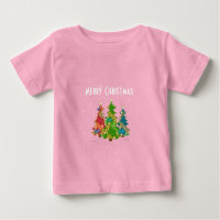 Weihnachtsbäume Schneeflocken Whimsical Fun Red
