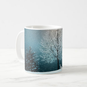 Weihnachtsbäume & Schneeweiße Tasse