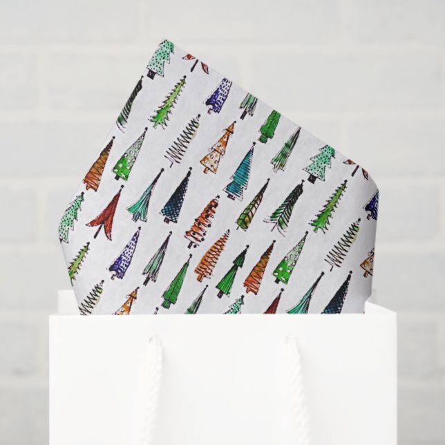 Weihnachtsbäume Seidenpapier (Geschenktüte)