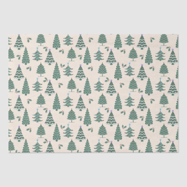Weihnachtsbäume Seidenpapier (Vorderseite)