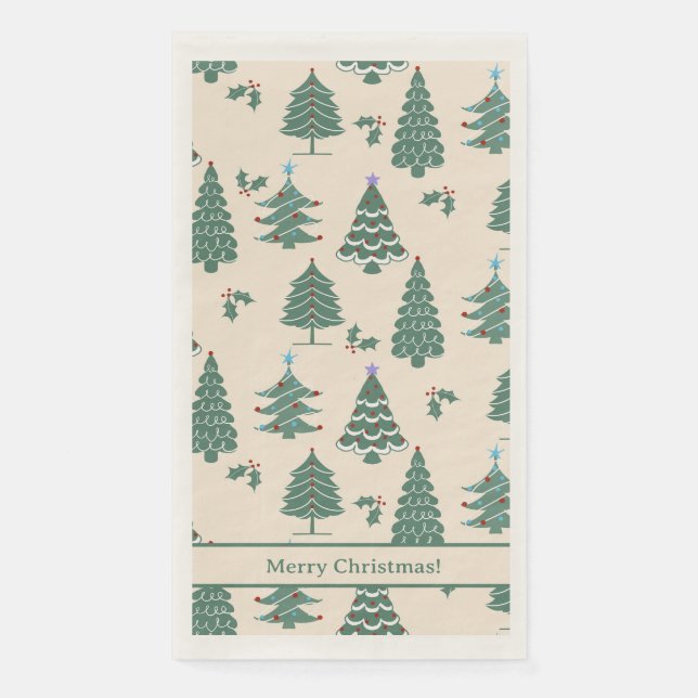 Weihnachtsbäume Serviette (Vorderseite)