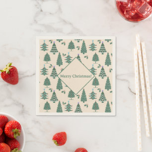 Weihnachtsbäume Serviette