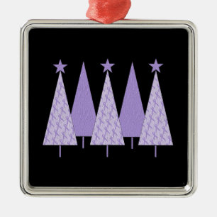 Weihnachtsbäume - Singrün-Band Silbernes Ornament