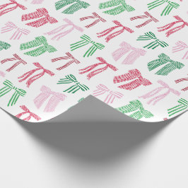 Weihnachtsbäume Strickcoquette Geschenkpapier