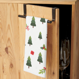 Weihnachtsbäume und -bäume geschirrtuch