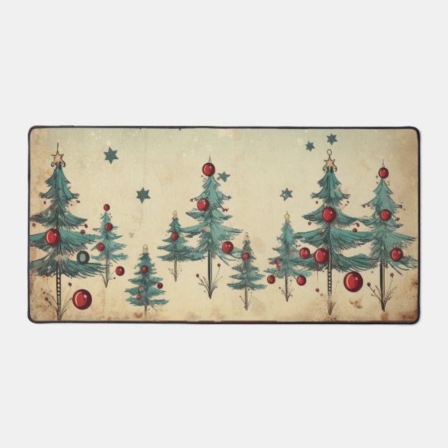 Weihnachtsbäume und -dekorationen schreibtischunterlage (Vorderseite)