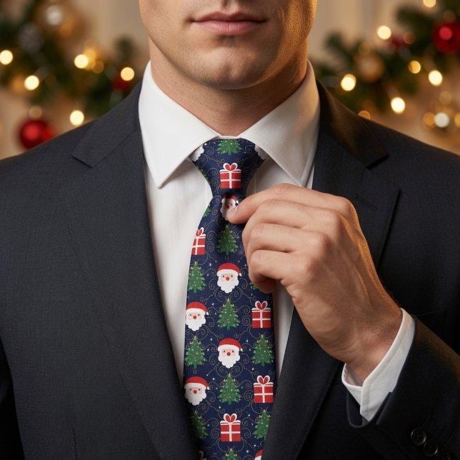 Weihnachtsbäume und Geschenke Krawatte (Von Creator hochgeladen)