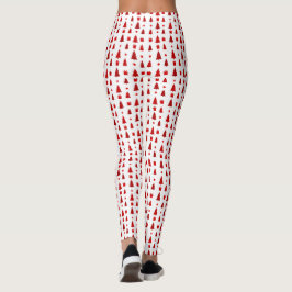Weihnachtsbäume und Geschenke Muster lang Leggings