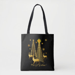 Weihnachtsbäume und Rentiere Tasche