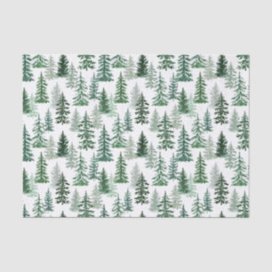 Weihnachtsbäume und Schnee im Wald Seidenpapier