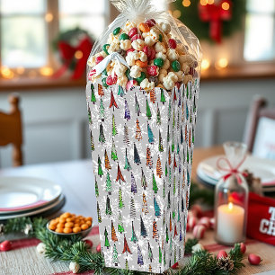 Weihnachtsbäume und Schneeflocken Geschenkschachtel