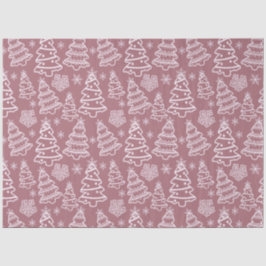Weihnachtsbäume und Schneeflocken Lila Weihnachten Seidenpapier