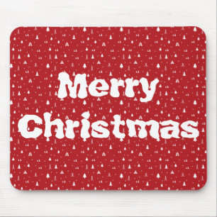 Weihnachtsbäume und Schneeflocken Mousepad