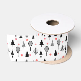 🎄 Weihnachtsbäume und 🎾 Tennisschläger Satinband