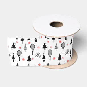 🎄 Weihnachtsbäume und 🎾 Tennisschläger Satinband