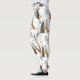 Weihnachtsbäume und Tigermuster Leggings