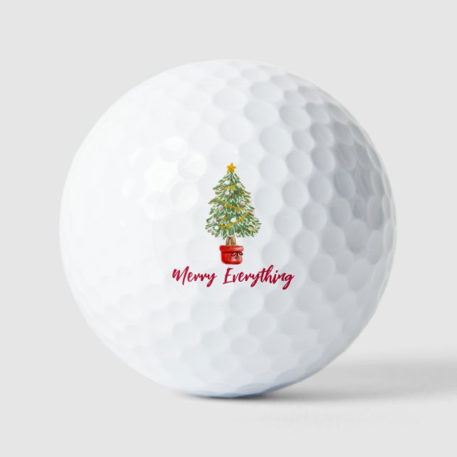 Weihnachtsbäume vergnügen den ganzen Urlaub Golfball (Vorderseite)