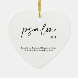 Weihnachtsbäume Verse Psalm Keramik Ornament