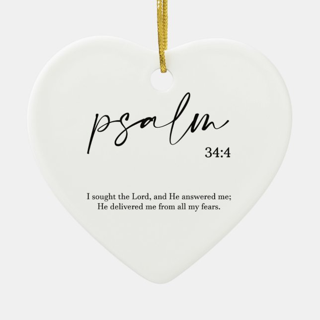 Weihnachtsbäume Verse Psalm Keramik Ornament (Vorne)