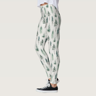 Weihnachtsbäume Wasserfarbe Weihnachtsmuster Leggings