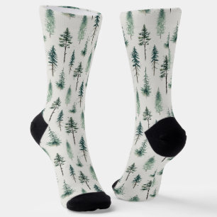 Weihnachtsbäume Wasserfarbe Weihnachtsmuster Socken